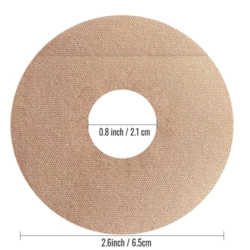 20 Pack Universal Adhesive Patches for CGM and Insulin Pumps, 0.8-Inch Hole, Waterproof & Breathable Patches, Pre-Cut Adhesive Tape, CGM Protection,Long Last Sensor Patches,Skin-Friendly Patches,Beige