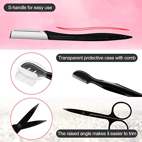ZTRHYOO 11-in-1 Eyebrow Grooming Kit with Razors, Scissors and Tweezers