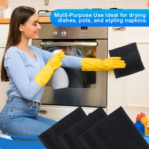 100% Cotton Washcloths, 12x12 Inch Premium Soft Bath Towels - 6 Pack