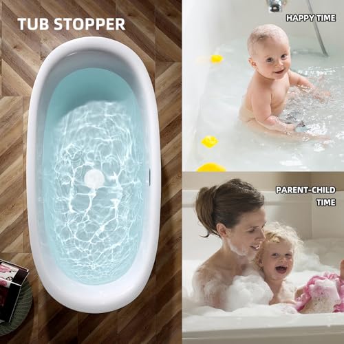 Silicone Bathtub Drain Stopper Set - 6 Inch Kitchen & Bathroom Plug