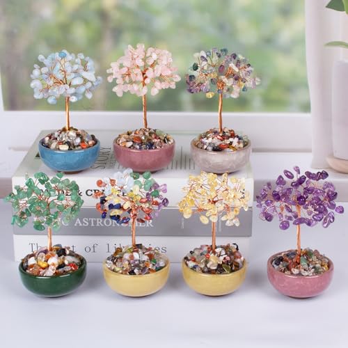 QLRSUXN Green Aventurine Tree of Life Crystal Decor - Money & Feng Shui Gift