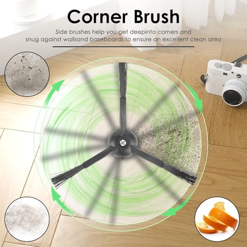 5-Pack Replacement Side Brushes for Roborock Q5 Max+, S8 MaxV Ultra