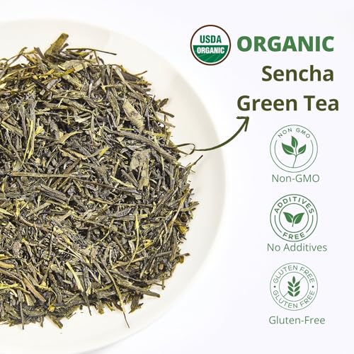 Organic Sencha Green Tea Loose Leaf – 100g, USDA Certified, Mild Umami Flavor