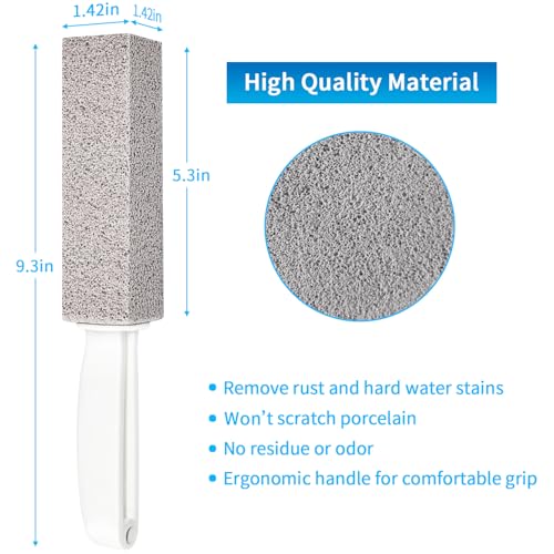 4TH Gray Pumice Stone Toilet Bowl Cleaner with Handle - 2 Piece