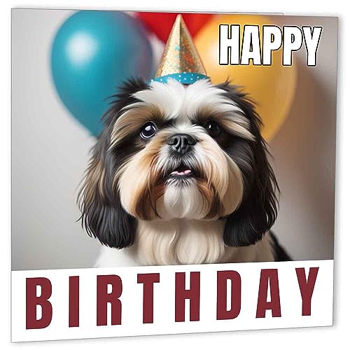 Shih Tzu Birthday Card - Premium Quality Greeting Card