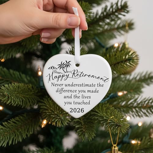 Ceramic Retirement Ornament 2026 - Heartfelt Gift for Women