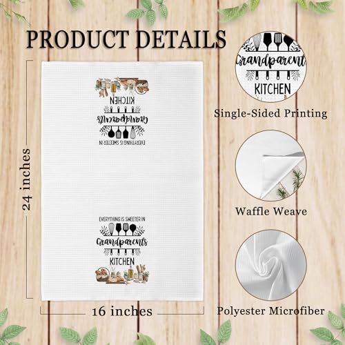 Decorative Kitchen Towels for Grandparents - 16x24 Inches