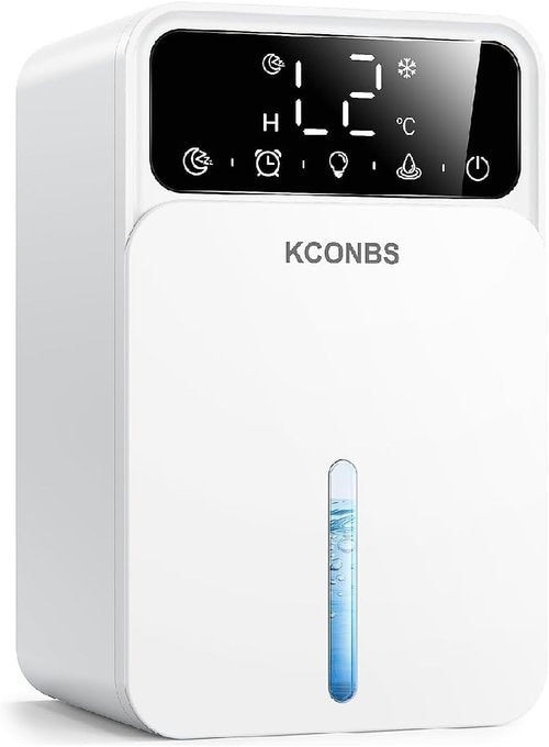 Dehumidifier - 60 OZ Capacity with Auto Shut-Off | Portable & Quiet for Medium Rooms Up to 500 Sq.Ft (White)