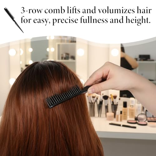 8-Piece 3-Row Rat Tail Hair Styling Comb Set for Detangling Curls