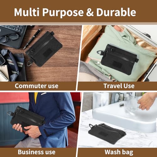 Smell Proof Stash Box with Lock - 8.26x5.9 in Black Case