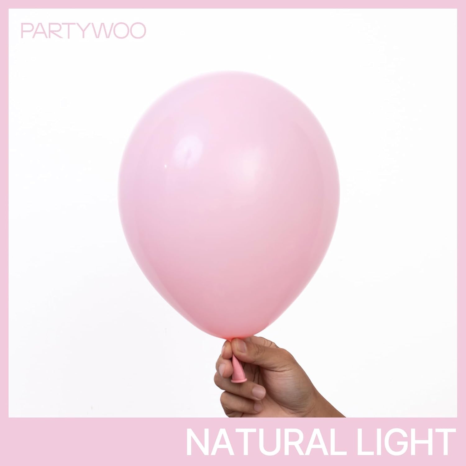 PartyWoo Light Pink Balloons - 100pcs 12 Inch Pastel Balloons for Baby Showers & Weddings