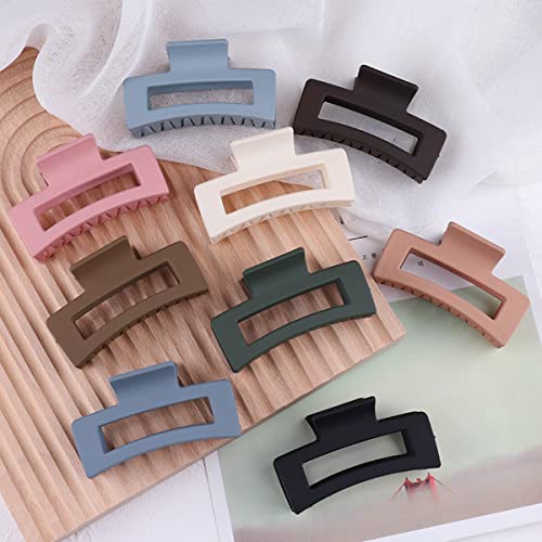 Caiyao Brown Acrylic Hair Claw Clip - Large Non-Slip Matte Jaw Clip for Thick Hair