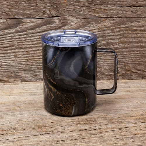 Cambridge Silversmiths Set of 2 16oz Insulated Red Geode Coffee Mugs