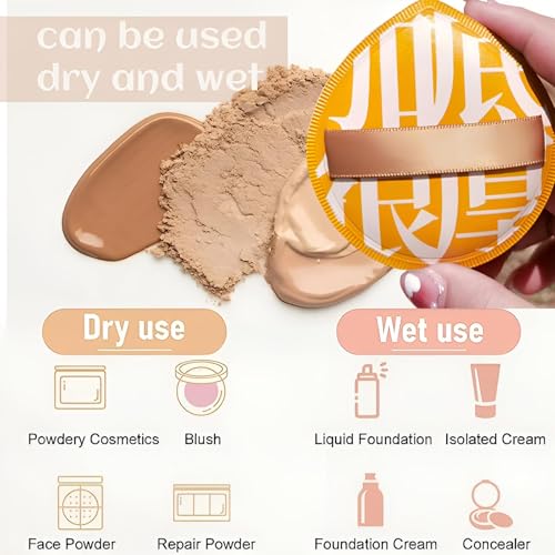 Makeup Sponges with Handle and Case 2 Pcs Foundation Puff