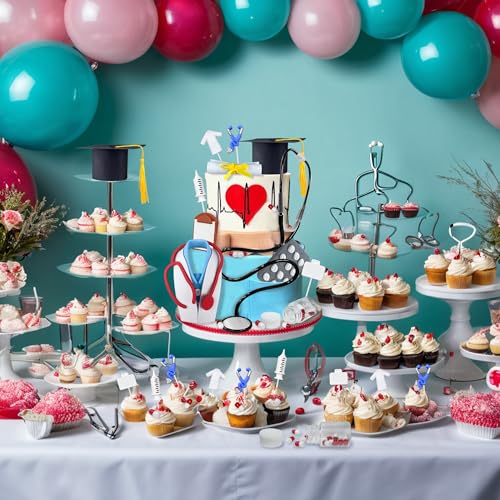 21 PCS Nurse Graduation Cake Toppers - Medical Party Decorations