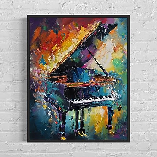 Colorful Abstract Piano Art Print - Unframed Wall Decor