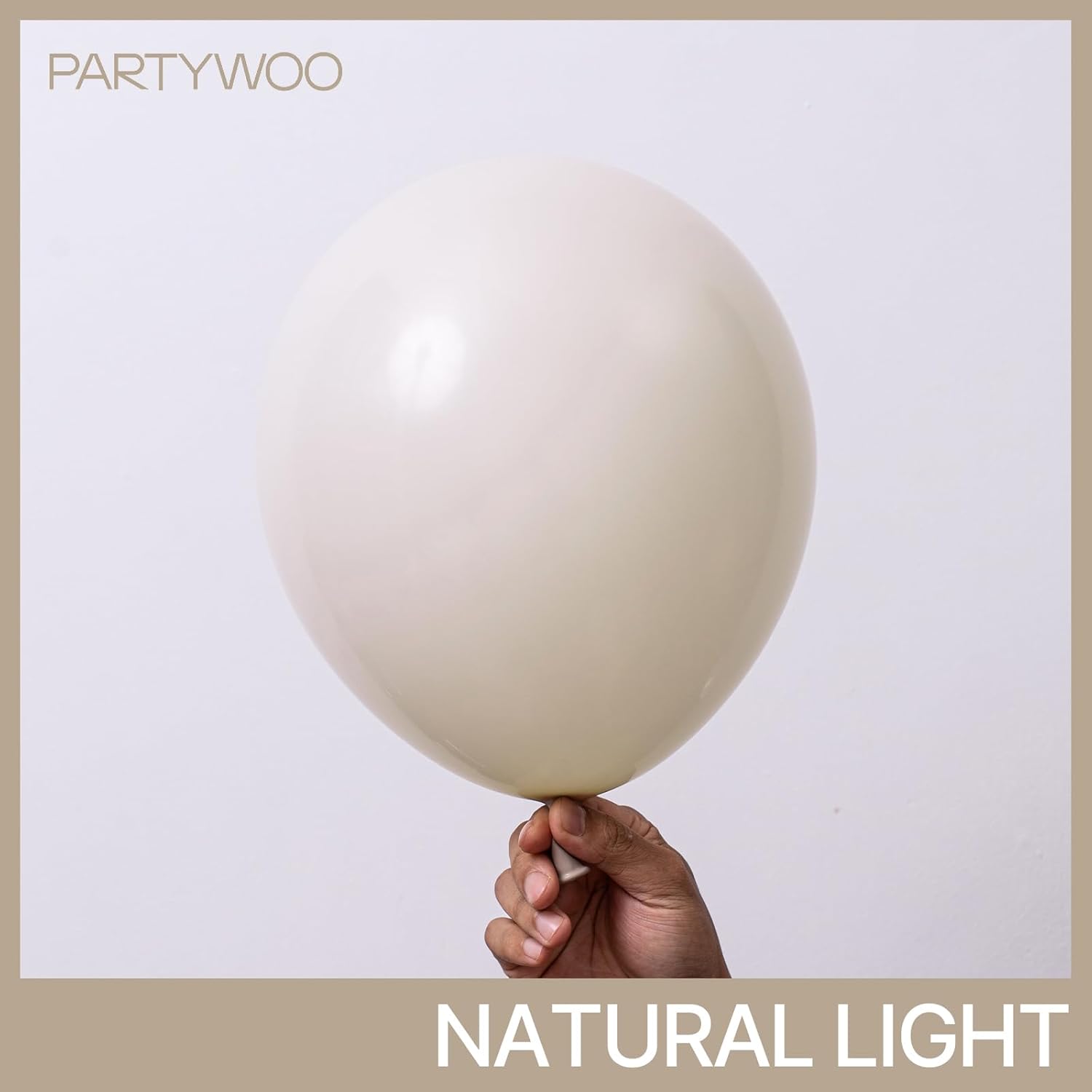PartyWoo White Sand Balloons - 127-Piece Boho Balloon Arch Kit | Off-White & Beige Sizes for Weddings & Parties