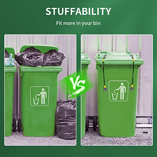 Universal Trash Can Lid Lock with Steel Cable - Animal Deterrent