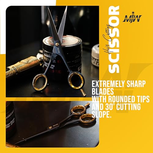MJW Professional Hair Cutting Scissors 6.5 Inch Stainless Steel Barber Shears