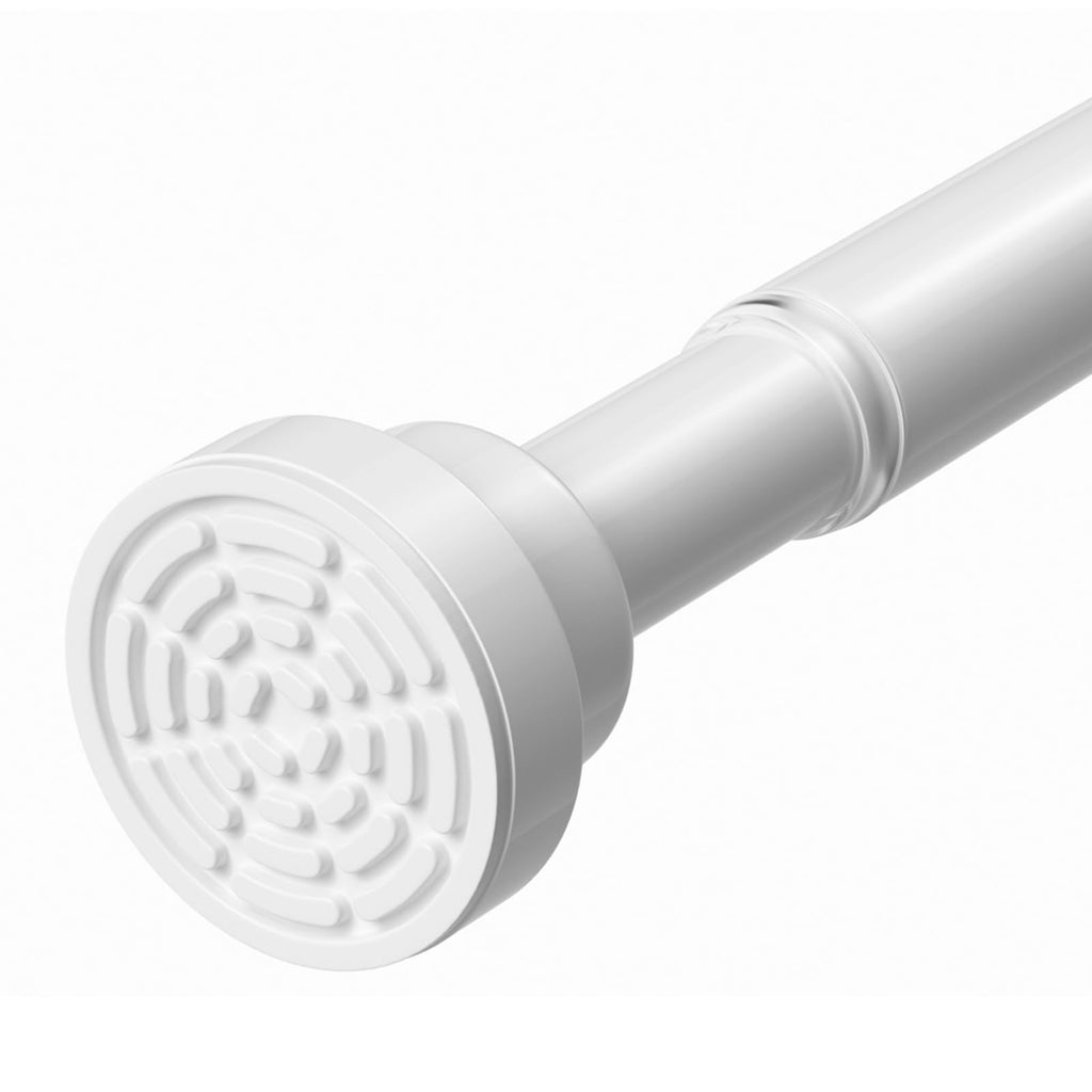 Spring Tension Curtain Rod 30 to 63Inch, White Tension Rod Adjustable Curtain Rods No Drilling Expandable Pressure Curtain Rod Tension Rods for Windows,Doorway,Bathroom,Closet