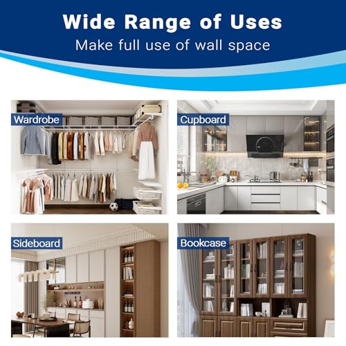 Hufopik 4-Pack Wire Shelf End Brackets for Closet Systems