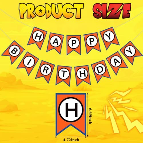 Anime Theme Happy Birthday Bunting Banner Pre-Strung Party Decoration