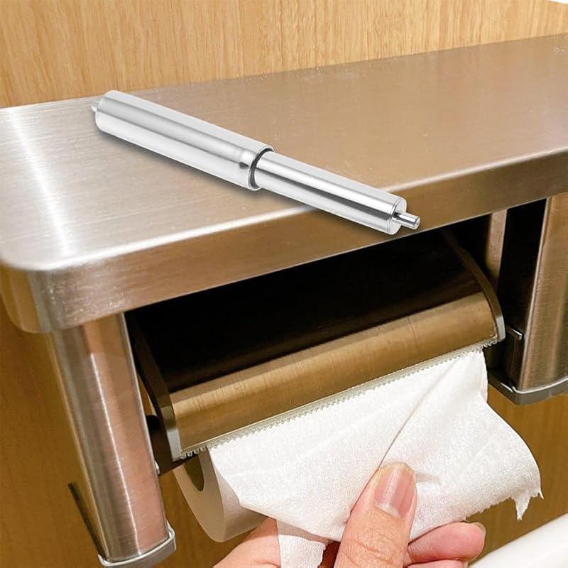 Homoyoyo 2-Pack Universal Spring-Loaded Toilet Paper Holder Replacement Rod