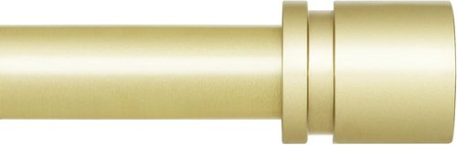 Byondeth Adjustable Curtain Rods - 16 to 120 Inches, 1 Inch Diameter, Warm Gold Finish with Aluminum Finials