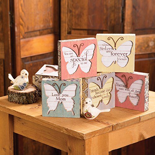 Friend Butterfly Plaque - 4.5" Rustic Gift by Pavilion Gift