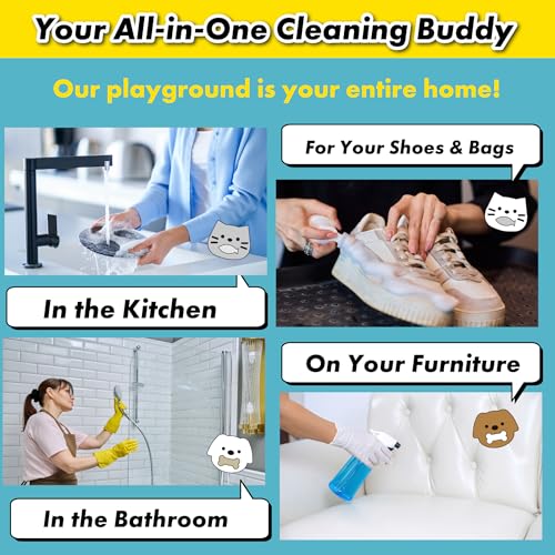 2-in-1 Dog Face Sponge Set for Kitchen & Bath - Detachable Scrubber