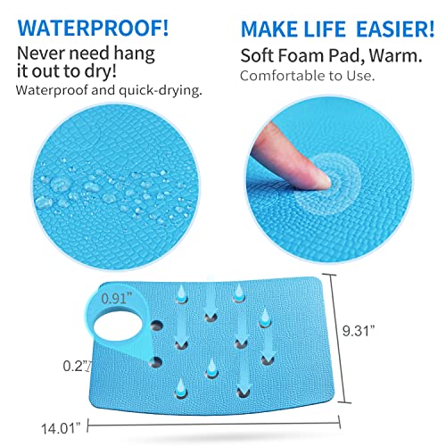 MINIVON Non-Slip Shower Stool Mat with Adhesive Backing - Waterproof & Quick Dry