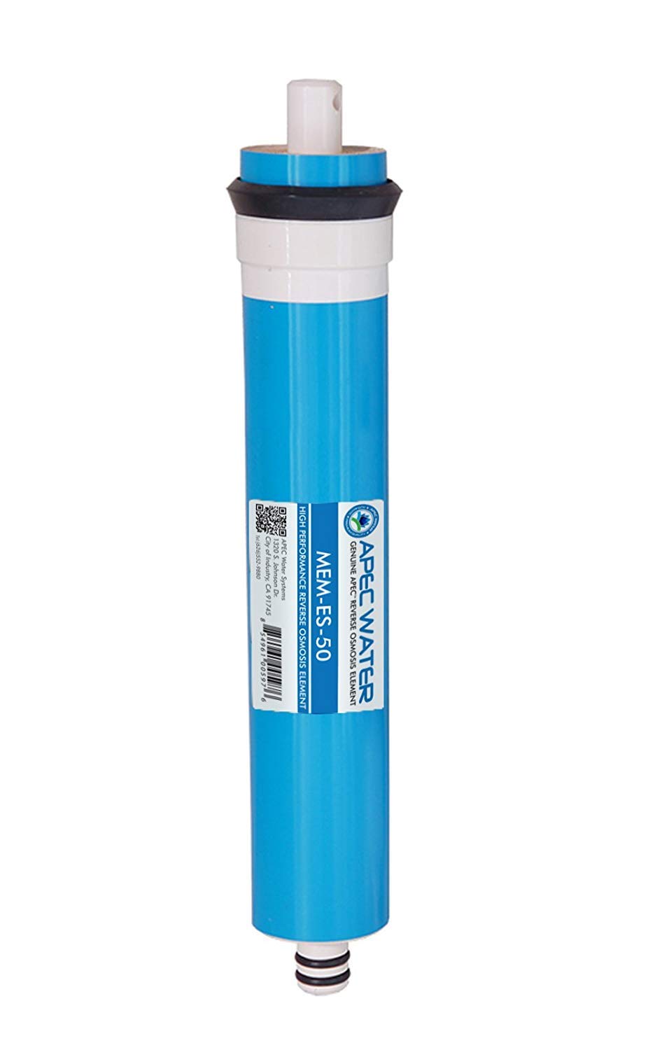 APEC MEM-ES-50 50 GPD Membrane Filter for Reverse Osmosis System and FI-ES-TCR-QC 10" High Capacity Inline Carbon Filter, White