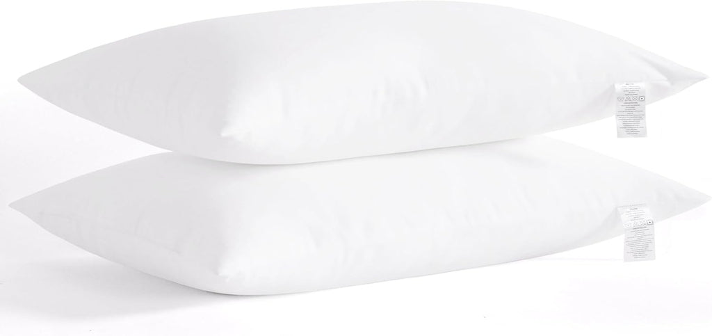 NTBAY King Size Down Alternative Bed Pillows - Soft, Machine Washable Set of 2 for All Sleepers | White