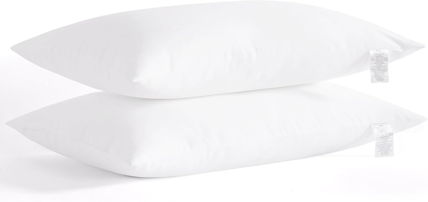 NTBAY King Size Down Alternative Bed Pillows - Soft, Machine Washable Set of 2 for All Sleepers | White