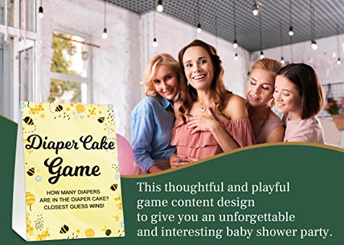Gihyan Baby Shower Diaper Cake Game Set with 50 Cards & Sign