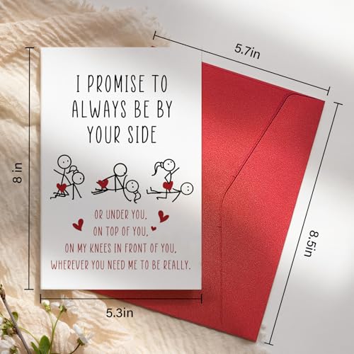 Funny Valentine's Day Card for Couples - 8x5.3 Inch