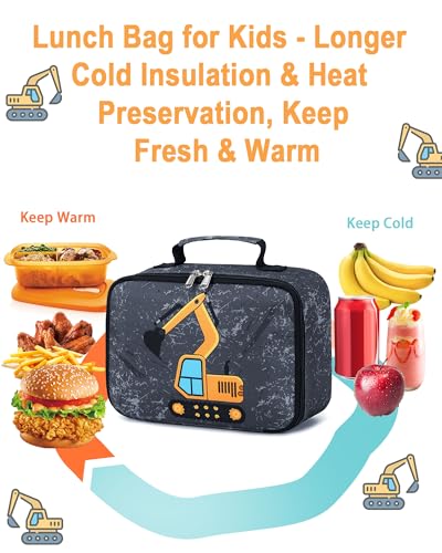 LOIDOU Insulated Lunch Box for Kids - Reusable Thermal Tote Bag