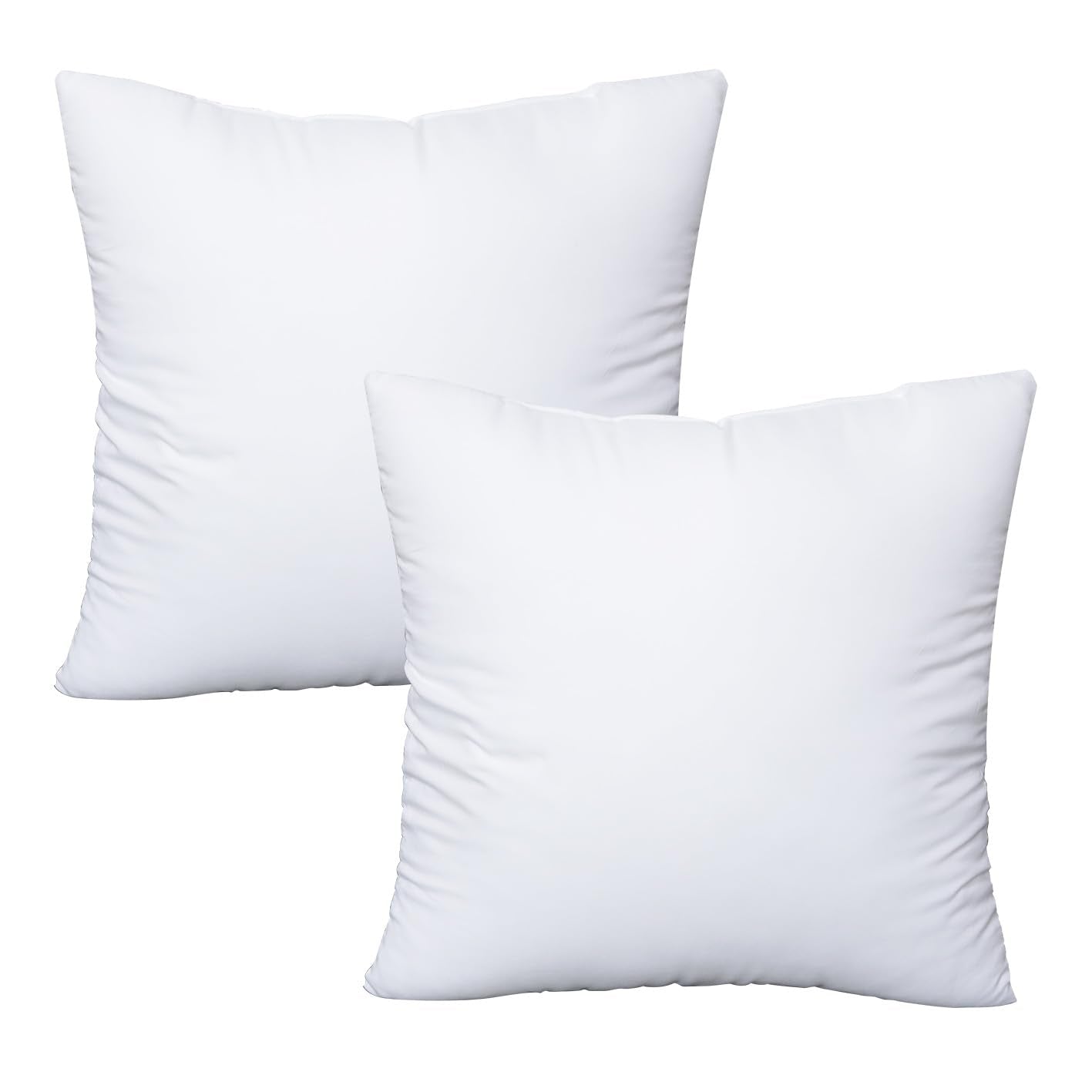 OKBA Throw Pillows Insert Set of 2, with 100% Cotton Cover, Bed and Couch - Indoor Hotel Decorative Pillows, 22x22 in White Pillows Inserts