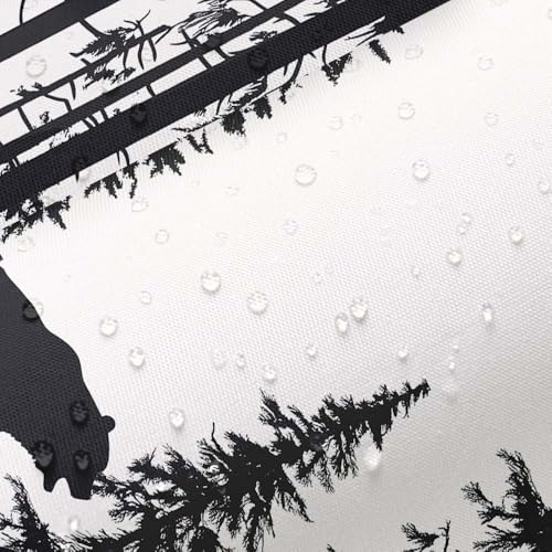 Bigfoot Forest Monster Shower Curtain, 69" x 70" Waterproof with Hooks