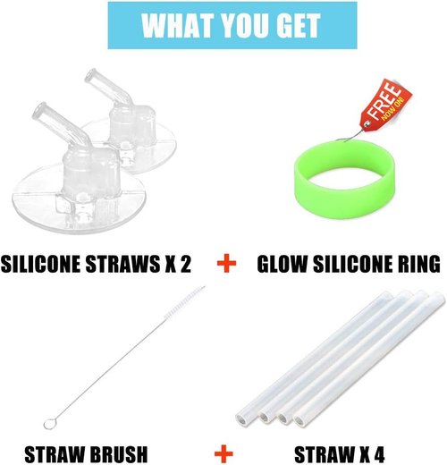 Greant Replacement Straws for Thermos 12oz Bottle - 2 PCS Compatible with F401 & F410 Models