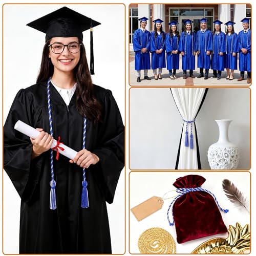 Gold Graduation Honor Cords with Tassel - 2 Pack, 67" Long