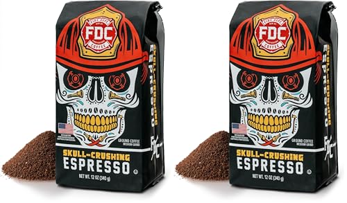Skull Crushing Espresso Dark Roast Coffee - 12 oz (2 Pack) - Veteran Owned