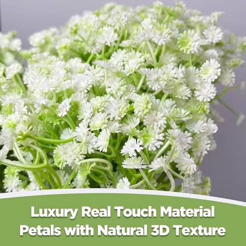 60 Pcs Long Stem Artificial Baby's Breath Flowers for Decor