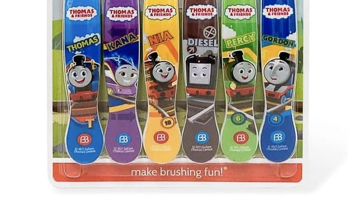 Brush Buddies Thomas & Friends Toddler Toothbrush Set 6-Pack Soft Bristles