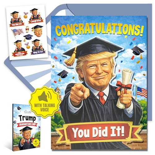 Funny Donald Trump Talking Graduation Card 2026 with Voice