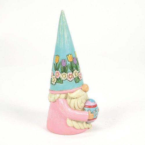 Enesco Jim Shore Heartwood Creek Gnome Holding Easter Egg Figurine, 7.48 Inch, Multicolor