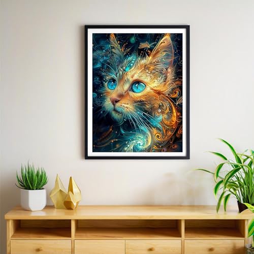 Cat Diamond Art Kit for Adults - 5D DIY Full Drill Painting 12x16"
