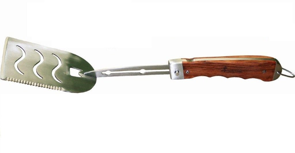 Montana Grilling Gear Retractable Grilling Spatula – Adjustable Length, 13-1/8" to 18" Heavy-Duty Stainless Steel – Ideal for BBQ – Easy Storage