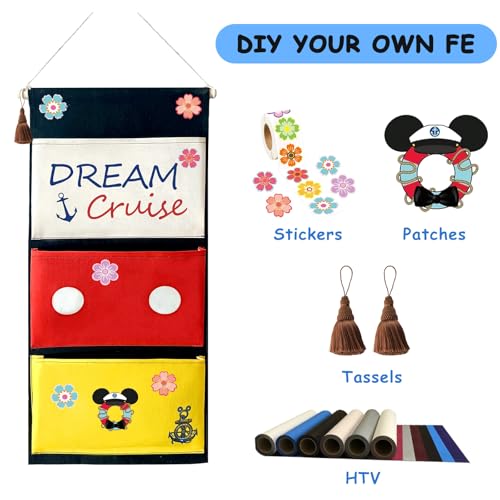 Cruise Cabin Door Organizer - 3 Pocket Hanging Hanger for Gift Exchange