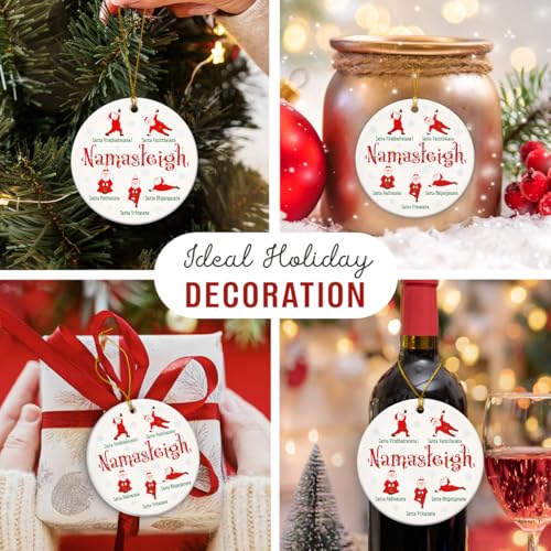 Yoga Christmas Ornament - Holiday Decor for Yoga Lovers, Women & Men